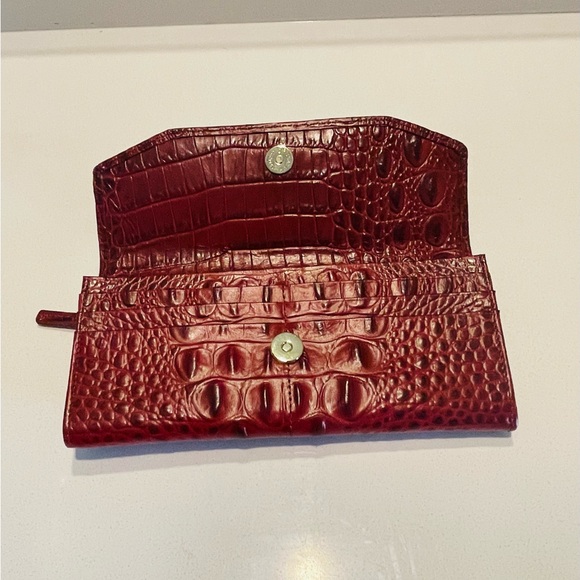 Brahmin Deep Red Croc Wallet - Picture 6 of 15